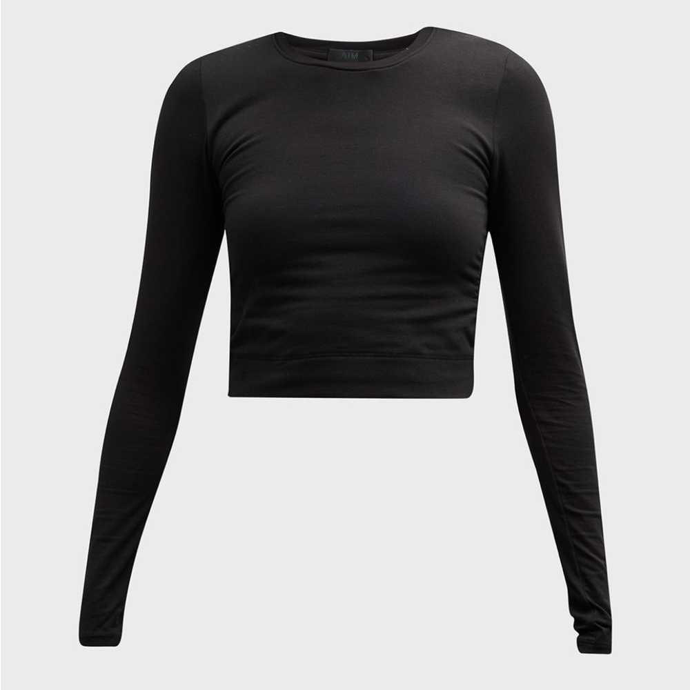 ATM | Ruched Side Pima Cotton Crop Top